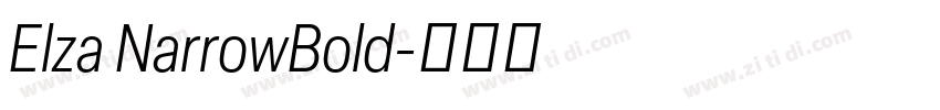 Elza NarrowBold字体转换